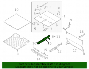 Left Trunk Floor Bracket Volvo XC40 19-25