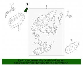 BSM Side Mirror Indicator Right Audi A6 C7 12-18