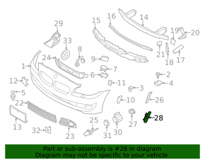 Front bumper camera bracket right BMW 5 F10 11-16