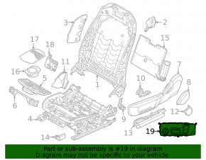 BMW 3 G20 19-25 Black Passenger Seat Control
