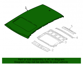 Roof metal Kia Niro 17-22 under the hatch