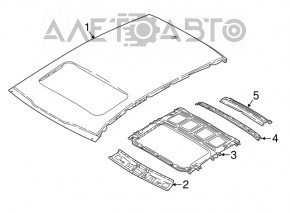 Metal roof for Kia Niro 17-22 with sunroof, on the body