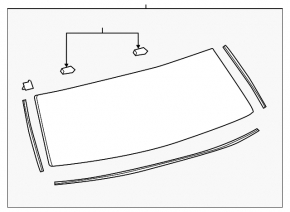 Rear glass for the trunk door of a Lexus CT200h 11-13