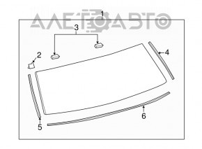 Rear glass for the trunk door of a Lexus CT200h 11-13