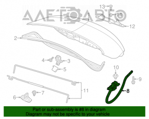 Right trunk lid hinge Chrysler 200 15-17
