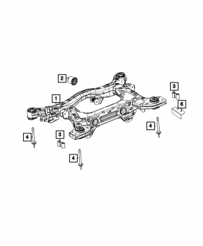 Jeep Grand Cherokee WL 22-25 PHEV rear subframe
