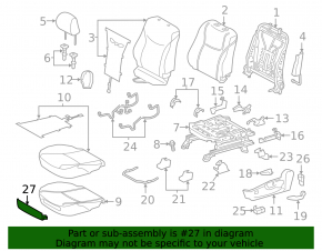 Lexus CT200h 14-17 black front driver's seat cover