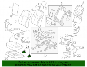 Driver's seat runner trim front left Toyota Avalon 13-18