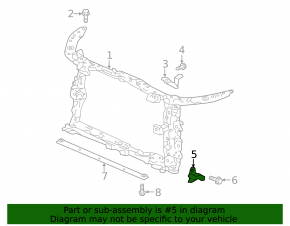 TV bracket lower right Honda Accord 18-22
