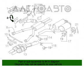 Lambda probe right first BMW X5 E70 07-13 680mm