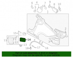 Ventilation shield left Infiniti Q50 14-24