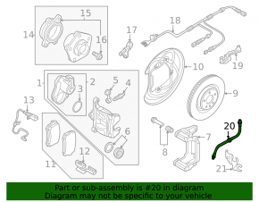Brake hose rear left Audi Q5 80A 18-24