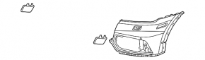Bare front bumper left side Audi Q5 80A 18-20 for headlight washer without park assist, S-Line