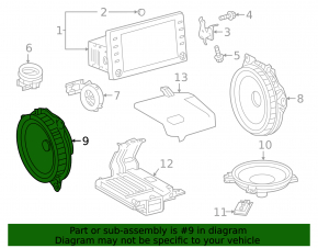 Speaker rear left Toyota Venza 21- JBL