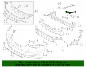 Front bumper mount right wing Hyundai Elantra UD 11-16