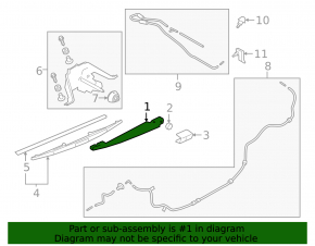 Rear wiper arm Subaru Outback 20-23