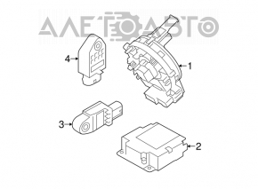 Module srs airbag computer airbags Kia Forte 4d 14-16 dorest