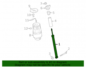 Rear left shock absorber Porsche Panamera 17-23