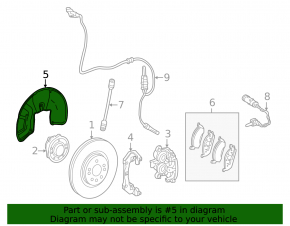 Brake disc cover front right Mercedes GLS-class X166 13-19