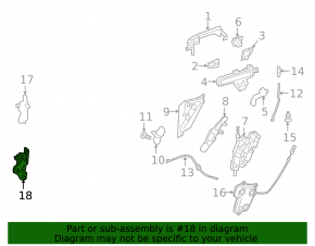 Door hinge lower rear left Mercedes GLS-class X166 13-19