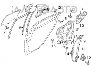 Window lifter with motor rear right Mazda 6 13-21
