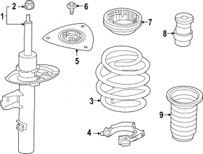 Front left shock absorber Nissan Ariya 23-26 FWD