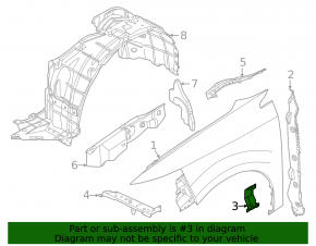 Lower right fender bracket Nissan Murano 25-26