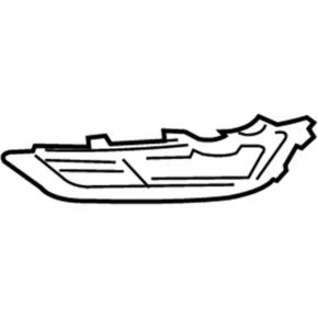 Left bumper grille for Ford Focus mk3 15-18, fog light mounting, type 2