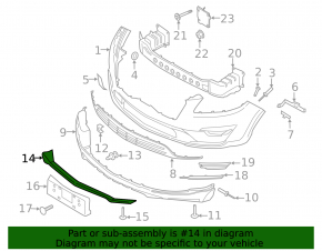 Lincoln MKC 19-19 Front Bumper Lip
