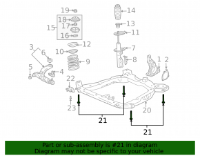 Front subframe mounting bolt 2pcs Buick Encore 17-19 127mm