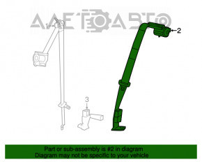 Seat belt rear center Chrysler 300 11-
