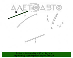 Molding door-glass central front right Mercedes W221