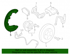 Brake Disc Cover Front Right Cadillac CTS 14-19