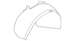 Front right rear mudguard liner VW Passat 06-10