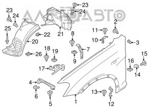 Front right wing BMW X3 F25 11-17