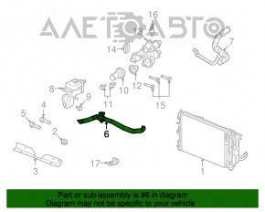 Upper cooling hose for Jeep Patriot 11-17