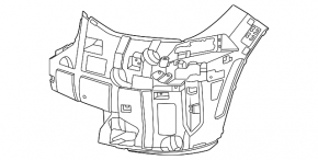 Front bumper mount, left, inner frame, BMW X3 G45 25-26