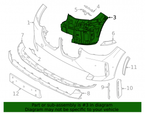 Front bumper mount, left, inner frame, BMW X3 G45 25-26