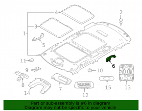 Ceiling handle left Mini Cooper F56 3d 14-23 ser