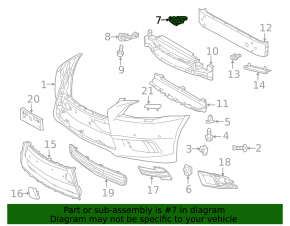 Front bumper mount right Lexus LS 13-17 rest