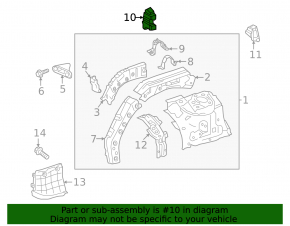 Toyota Venza 21-24 wing inner left lower seal