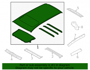 Metal roof Subaru Outback 20-23 under the hatch