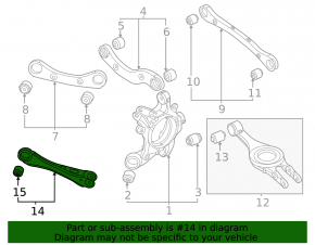 Lower rear right front transverse control arm Kia EV6 22-24