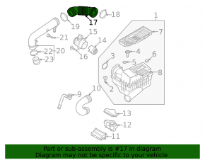 Air duct from filter VW Passat 20-22 2.0T