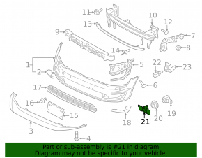 Front Bumper Parking Sensor Bracket VW Golf 15-
