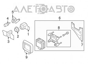 Front Bumper Parking Sensor Bracket VW Golf 15-