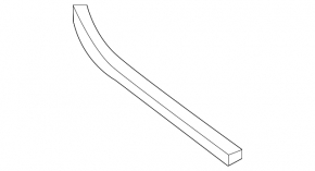 Hood seal front right second part Nissan Rogue 14-20
