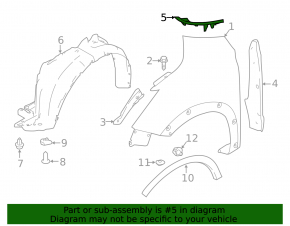 Left windshield wiper seal for Nissan Kicks 18-25