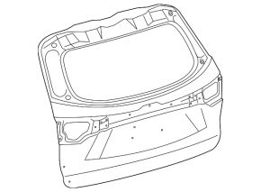 Naked tailgate Toyota Highlander 14-19 for folding glass