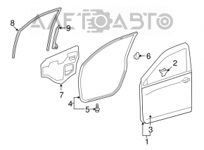 Front left door seal for Toyota Rav4 06-12